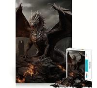 Ancient Cinematic Dragon Adult Jigsaw1000 Pieces Cognitive Boost Game No Gap Tight Fitting Design Birthday Gift Brain Teaser Toy (38x26cm)