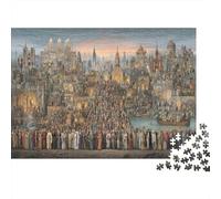 Ancient Cities And Medieval European Cathedrals Puzzle 38x26cm/1000pcs Puzzles, Die Für Erwachsene Und Personen Ab 14 Jahren Geeignet Sind