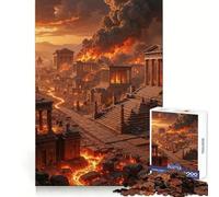 Ancient City Ablaze Jigsaw Puzzle 1000 Piece for Teenagers Clear Thinking Relaxing Pastime Firm Interlock Perfect Present (50x75cm)