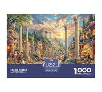 Ancient City Scene Colourful Path in Tropical Landscape 1000 Pcs Jigsaw for Adults Beautifully Illustrated Challenging 70x50cm/1000pcs