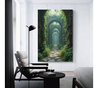 Ancient City Walls Covered with Vines Artistic Wall Art Painting The Picture of Animal Print On Canvas Artwork Pictures For Home Living Room Modern Decor Decoration 12x18inch(30x45cm)
