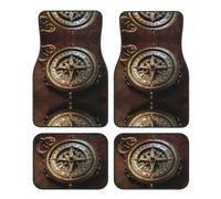 Ancient Compass All Weather Car Floor Mats - to Fit Automotive Floor Mats for Cars Trucks SUV, Black