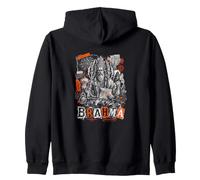 Ancient Cosmic BRAHMA Vedas Lotus Mandala Zip Hoodie