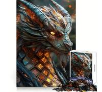 Ancient Cyberwood Dragon Jigsaw Puzzle for Teenagers 1000 Pieces Brain Teasing Pleasant Leisure Smooth Edges Ideal Xmas Gift (38x26cm)