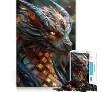 Ancient Cyberwood Dragon Jigsaw Puzzle1000 Pieces Brain Boosting Play Zero Gap Cozy Indoor Entertainment for All (50x75cm)