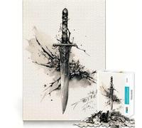 Ancient Dagger 1000 Piece Teenager Puzzles Cognitive Train Game Zero Gap Compact Fun for Family Game Time (50x75cm)