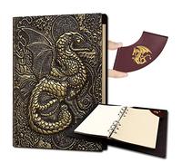 Ancient Deer DND Campaign Journal,D&D Notebook binder with Bookmark Set.for dungeons and dragons magic the gathering RPG Notepad GM & Player accessories gifts(Bronze Wyrmling)