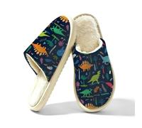 Ancient Dinosaur Tree Slippers for Women Men, Memory Foam House Shoes M