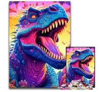 Ancient Dinosaurs Jigsaw Puzzle 1000 Pieces Impossible Jigsaw Puzzles for Adults Colorful Home Decor & Interactive Family Game, 26X38CM/10.23x14.96inch