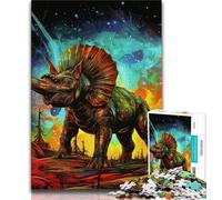 Ancient Dinosaurs Jigsaw Puzzles for Adults Teenagers Jigsaws Puzzle,Staycation Kill Time with Fully Interlocking Randomly Shaped Pieces (38x26cm)