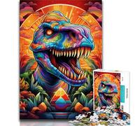 Ancient Dinosaurs Jigsaw Puzzles for Teenagers 1000 Jigsaws,Stress Reliever Difficult Challenge Suitable for Desktop Decoration (75x50cm)
