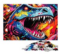 Ancient Dinosaurs JigsawPuzzle 1000 Pieces for Adults Challenging Puzzles Challenging DIY Brain Teaser for Teenagers 26X38CM/10.23x14.96inch