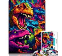 Ancient Dinosaurs JigsawPuzzle 1000 Pieces for Teenagers,Educational Games Home Decoration Deal As Gifts for The Whole Family 75x50cm