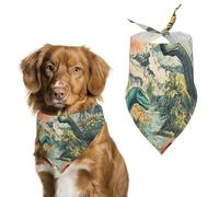 Ancient Dinosaurs Prehistoric Volcanoes Pet Bandana Dogs Triangle Scarf Cats Handkerchief Puppy Costume