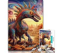 Ancient Dinosaurs Puzzles for Adults Teens 1000 Pieces,for Educational Game Challenge Toy for Is Ideal As A Gift for The Whole Family (38x26cm)