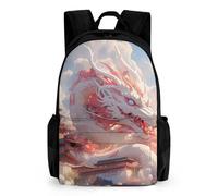 Ancient Dragon And Buildings Casual Travel Backpack for Men Women 16 Inch Lightweight Basic Daypack with Pocket