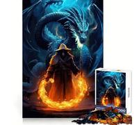 Ancient Dragon Sorcerer Jigsaw Puzzles 1000 Piece for Teenagers Recall Skill Happy Idle Time Crisp Edges (38x26cm)
