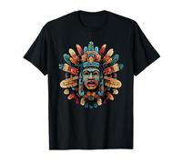 Ancient Eagle Aztec Headdress Ritual Mask T-Shirt