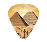 Ancient Egypt 12 Pack Guitar Plectrums With Storage Case, 0.46/0.71/0.96mm, Including Thin, Medium Thick Guitar Plectrums For Electric Guitars Bass Ukulele
