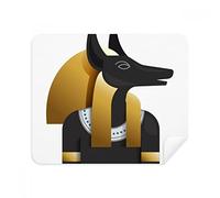 Ancient Egypt Anubis Art Pattern Phone Screen Cleaner Glasses Cleaning Cloth 2pcs Suede Fabric