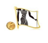 Ancient Egypt Anubis Totem Fresco Golden Metal Flag Lapel Pin Badge