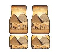 Ancient Egypt Car Foot Mat Set of 4 Pieces Soft Thickened Car Floor Mats Non Slip Neoprene Car Carpet All-Weather Universal Automotive Front Rear Floor Foot Mats for SUV Trucks