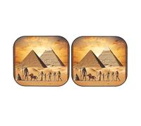 Ancient Egypt Car Windshield Sun Shade 2-Piece, Foldable Sunshade for Car Front Window and Interior Sun Protection, Universal Auto Sun Blocker Visor Protector Small