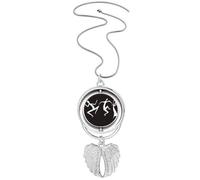 Ancient Egypt Decorative Pattern Pendant Angel Wings Rotating Necklace Jewelry