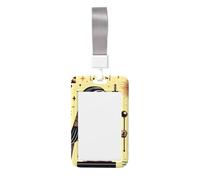 Ancient-Egypt-Egyptian-Pharaohs Abs Vertical Id Badge Holder, Name Badge with Clear Scanning Film