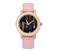 Ancient Egypt Egyptian Symbols Womens Leather Strap Elegant Lady Wrist Watches Casual Band Three-Hand Watch