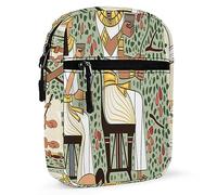 Ancient Egypt Egyptian Temples Retro Gods, Pharaohs Murals Adjustable Fanny Waist Pack Pouch, Waterproof Crossbody Runners Bag Wallet for Gym Hiking Fitness Women Men 6.1 x 2.2 x 7.9 inch