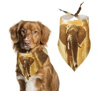 Ancient Egypt Elephant Printed Dog Bandanas Pet Scarf Triangle Adjustable Kerchief Accessories for Cat Dog