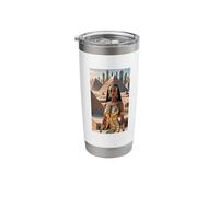 Ancient Egypt Future City Queen Cobra Art Stainless Steel Insulated Tumbler