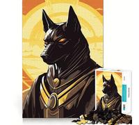 Ancient Egypt God Anubis 1000 Piece Teenager Puzzles Cognitive Boost Fun Tight Lock No Loose Pieces Engaging Way to Pass Free Hours (50x75cm)