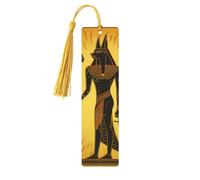 Ancient Egypt Hieroglyph Bookmark Ethnic Wooden Bookmark with Tassel Book Mark for Women Men Reading Page Markers Gifts for Book Lovers