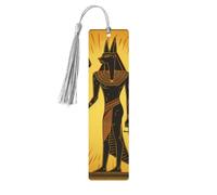 Ancient Egypt Hieroglyph Bookmark Ethnic Wooden Bookmark with Tassel Book Mark for Women Men Reading Page Markers Gifts for Book Lovers