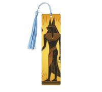 Ancient Egypt Hieroglyph Bookmark Ethnic Wooden Bookmark with Tassel Book Mark for Women Men Reading Page Markers Gifts for Book Lovers