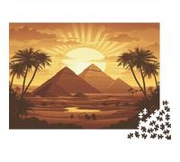Ancient Egypt Jigsaw Puzzles. 38x26cm/1000pcs Whimsical Challenge Toy for Educational Games Gifts