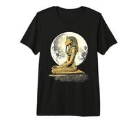 Ancient Egypt Moon Meditate Egyptian God Tutankhamun Premium T-Shirt