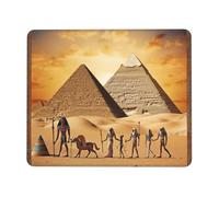 Ancient Egypt Mouse Pad with Stitched Edge, Personalized Premium-Textured Computer Mouse Mat with Non-Slip Rubber Base, Waterproof Gaming Mousepad for Laptop, Office Home 8.3 x 10.3 in