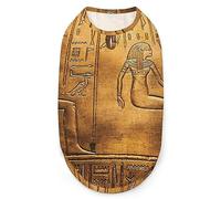 Ancient Egypt Mythology Carving Mural Pets Shirt Vest Cute Dog Tank Top Soft Sleeveless T-Shirt for Puppy Kitty Cats S