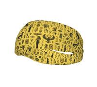 Ancient Egypt Pattern Women Men Headband Lightweight Sweat Bands Moisture Wicking Hairband For Basketball Fitness Workout Tennis