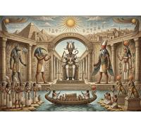 Ancient Egypt Pharaoh 500 Piece Wooden Jigsaw Puzzle,Wood,Impossible Challenge,Educational Toy,Gift Idea,Stress Relief,Home Wall Decor,Adults & Kids 14+ (52x38cm)