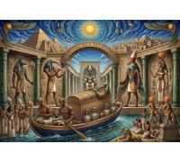 Ancient Egypt Pharaoh 500 Piece Wooden Jigsaw Puzzle,Wood,Impossible Challenge,Great Gifts,Home Wall Decor,Educational Toy,Adults & Kids 14+,Stress Relief (52x38cm)