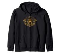 Ancient Egypt Pharaoh Sphynx Cat Sacred Geometry Zip Hoodie