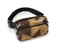 Ancient Egypt Pyramid Fanny Pack for Women Men Waist Bag Belt Bag Adjustable Casual Bag for Travel Sports Hiking, white, 7.9x5.1inches