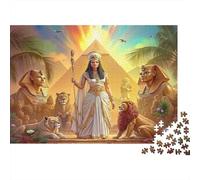 Ancient Egypt Queen 1000 Piece S Sturdy Cardboard Classic Jigsaw Puzzle for Adults Kids Impossible Hard Game Decompression Wall Decoration 70x50cm/1000pcs