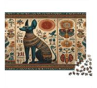 Ancient Egypt Rätsel Für Erwachsene 52x38cm/1000pcs,Herausforderungsspiele Symbolic Art Style