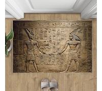 Ancient Egypt Rug, Hieroglyphs Rugs for Living Room, Relief Art Carpet Home Decor 60x110cm