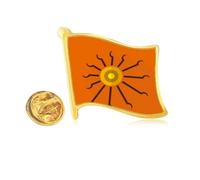 Ancient Egypt Scarab Art Pattern Golden Metal Flag Lapel Pin Badge